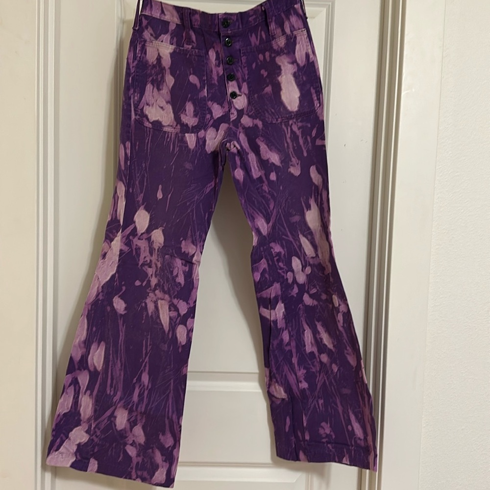 Authentic 70s Tie Dye Bell Bottom Jeans!